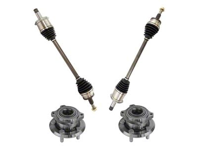 Front CV Axle Shafts and Hub Assembly Set (06-09 V6 RWD Charger)