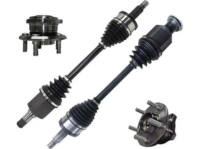 Front CV Axles with Wheel Hub Assemblies (07-20 AWD Charger)
