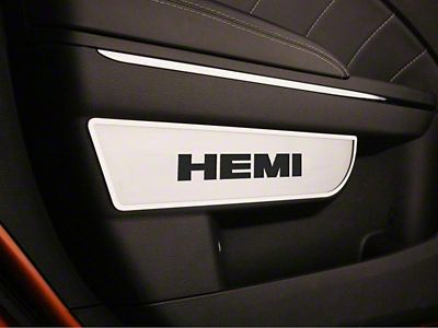 Front Door Badge with HEMI Cutout; Brushed (11-14 Charger)