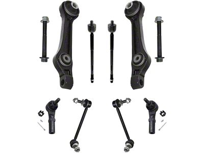 Front Lower Rearward Control Arms with Sway Bar Links and Tie Rods (11-19 RWD Charger w/o Touring Suspension)