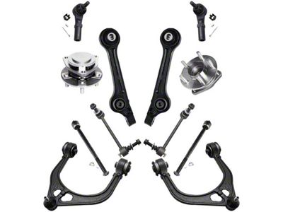 Front Lower Rearward Upper Control Arms with Tie Rods (12-19 RWD Charger w/ 3-Bolt Flange & HD Suspension)