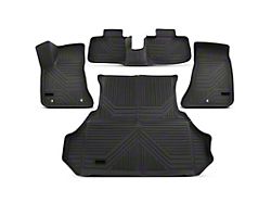Front, Rear and Trunk Floor Liners; Black (11-23 Charger)