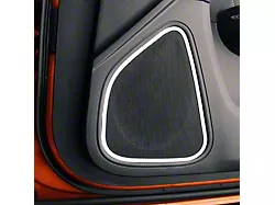Front Speaker Trim Rings; Brushed (11-13 Charger)