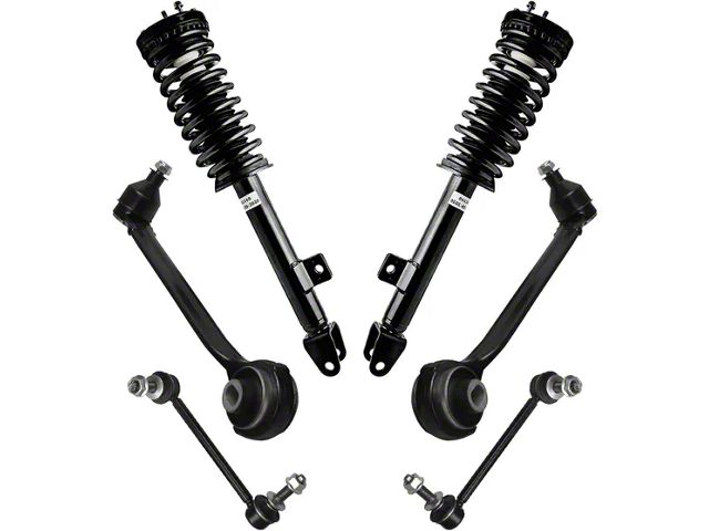 Front Strut and Spring Assemblies with Front Lower Forward Control Arms and Sway Bar Links (06-10 V6 RWD Charger w/o Performance or Self-Leveing Suspension)