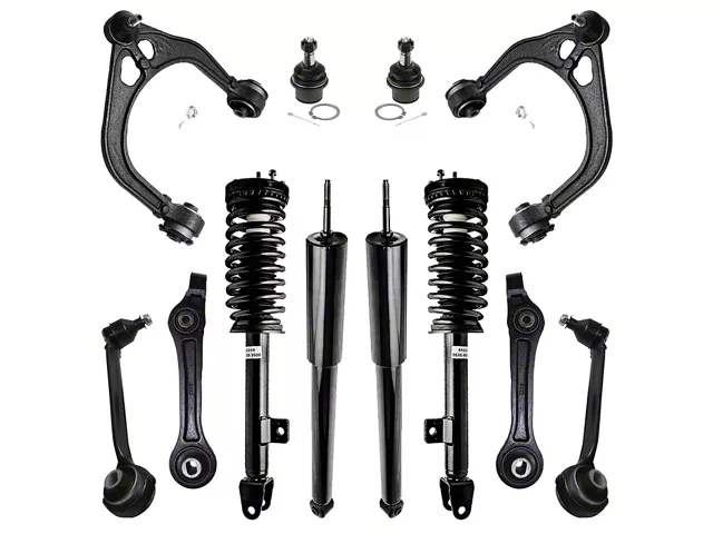 Front Strut and Spring Assemblies with Rear Shocks, Front Control Arms and Ball Joints (06-10 V6 RWD Charger w/o Performance or Self-Leveing Suspension)