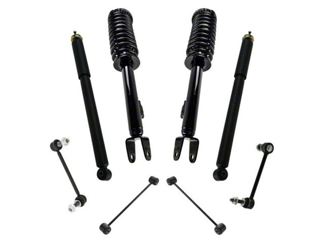Front Strut and Spring Assemblies with Rear Shocks and Sway Bar Links (06-10 RWD Charger w/o Nivomat Self Leveling Suspension)
