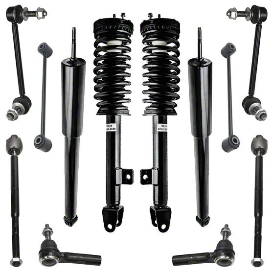 Charger Front Strut and Spring Assemblies with Rear Shocks, Sway Bar Links and Tie Rods (0610