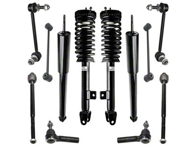 Front Strut and Spring Assemblies with Rear Shocks, Sway Bar Links and Tie Rods (06-10 V6 RWD Charger w/o Performance or Self-Leveing Suspension)