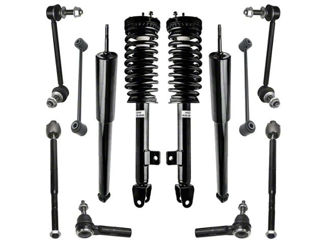 Front Strut and Spring Assemblies with Rear Shocks, Sway Bar Links and Tie Rods (06-10 V6 RWD Charger w/o Performance or Self-Leveing Suspension)