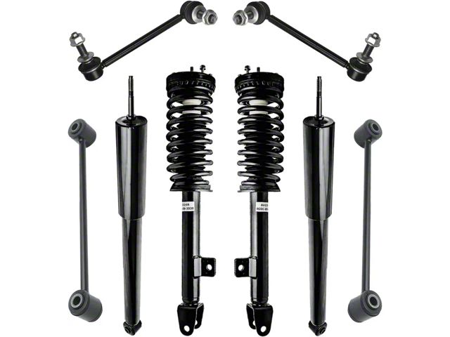 Front Strut and Spring Assemblies with Sway Bar Links (06-10 V6 RWD Charger w/o Performance or Self-Leveling Suspension)