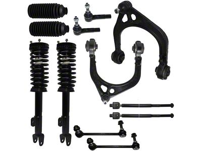 Front Strut and Spring Assemblies with Upper Control Arms, Sway Bar Links and Tie Rods (06-10 V6 RWD Charger w/o Sport Suspension)