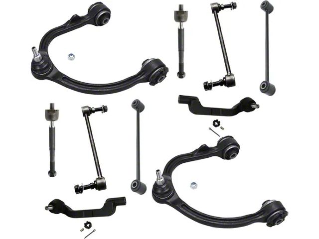 Front Upper Control Arms with Sway Bar Links and Tie Rods (11-14 AWD Charger; 15-18 Charger Pursuit)