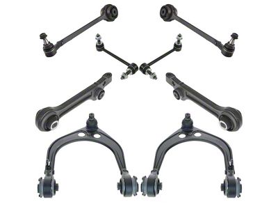 Front Upper and Lower Control Arms with Ball Joints and Front Sway Bar Links (11-19 3.6L RWD Charger w/o High Performance Suspension)