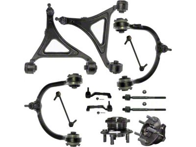 Front Upper and Lower Control Arms with Wheel Hub Assemblies, Sway Bar Links and Tie Rods (07-10 AWD Charger)