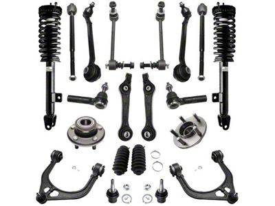 Front Upper and Lower Control Arms, Wheel Hub Assemblies and Tie Rods Suspension Kit (06-10 RWD V6 Charger)
