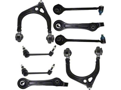 Front Upper and Lower Forward Rearward Control Arms with Sway Bar Links (11-19 RWD Charger w/o High Performance Suspension)