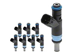 Fuel Injector Kit; Set of 8; Black (12-23 6.4L HEMI Charger)