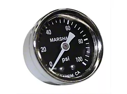 Fuel Pressure Gauge; 0-100 PSI; Dry (Universal; Some Adaptation May Be Required)