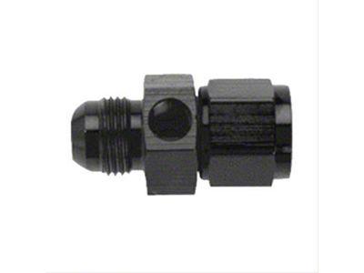 Gauge Port Adapter; -8AN Male x -8AN Female; Black