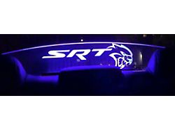 Glow Plate with Hellcat Logo; Clear; Blue Lighting Kit (06-23 Charger)