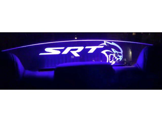 Glow Plate with Hellcat Logo; Blue (06-23 Charger)