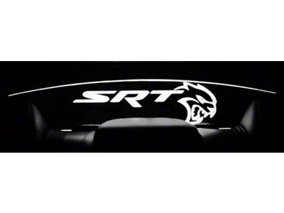 Glow Plate with Hellcat Logo; White (06-23 Charger)