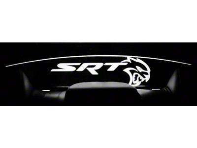 Glow Plate with Hellcat Logo; Clear; White Lighting Kit (06-23 Charger)