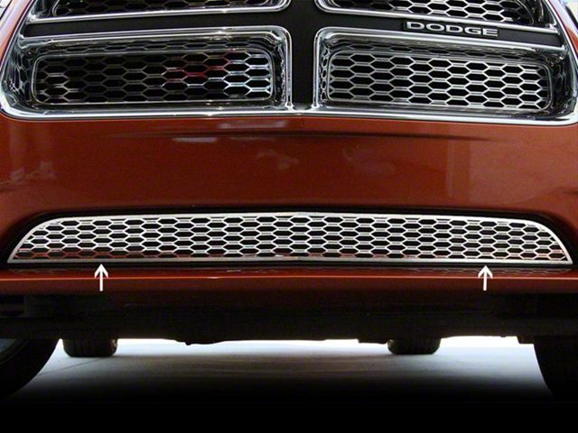 Grille Lower Factory Overlay; Polished (11-14 5.7L HEMI Charger)