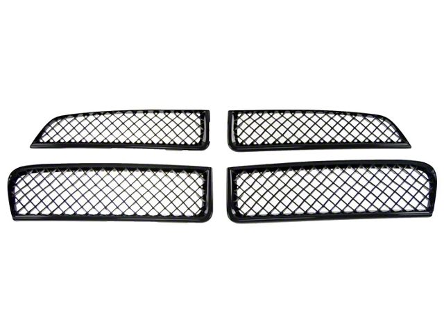 Grille Overlay; Gloss Black (11-14 Charger SE, SXT)