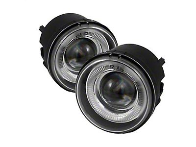 Charger Halo Projector Fog Lights with Switch; Clear (06-10 Charger)