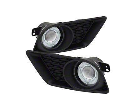 Halo Projector Fog Lights with Switch; Clear (11-14 Charger)