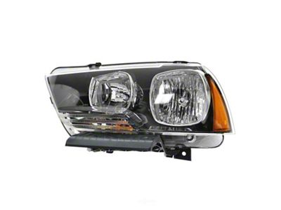 Halogen Headlight; Black Housing; Clear Lens; Driver Side (11-14 Charger w/ Factory Halogen Headlights)