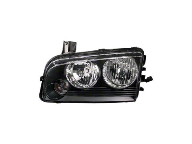 Headlights Depot Halogen Headlight; Driver Side (06-07 Charger)