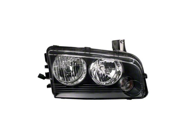 Headlights Depot Halogen Headlight; Passenger Side (06-07 Charger)