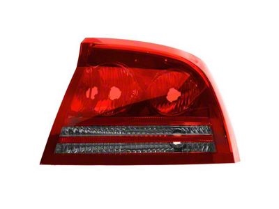 Halogen Tail Light; Chrome Housing; Red Clear Lens; Passenger Side (06-08 Charger)