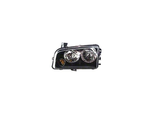 OE Certified Replacement Halogen Headlight; Driver Side (06-07 Charger w/ Factory Halogen Headlights)