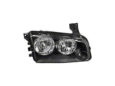 CAPA Replacement Halogen Headlight; Passenger Side (06-07 Charger w/ Factory Halogen Headlights)