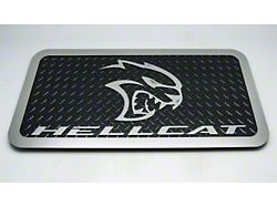 Hellcat Car Show Display Plate; Polished/Black (Universal; Some Adaptation May Be Required)