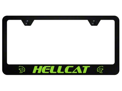 Hellcat License Plate Frame; Green (Universal; Some Adaptation May Be Required)