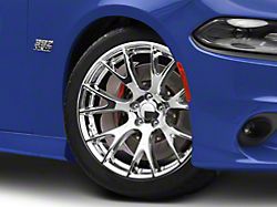 Hellcat Style Chrome Wheel; 20x9.5; 15mm Offset (11-23 RWD Charger, Excluding Widebody)
