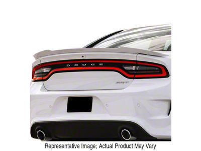Hellcat Style Flush Mount Rear Deck Spoiler; Bright Silver (14-23 Charger)