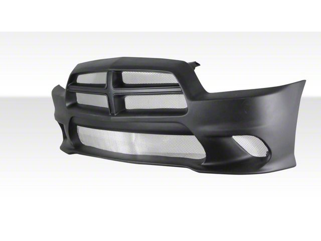 Hellcat Style Front Bumper; Unpainted (11-14 Charger)