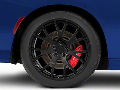 Hellcat Style Gloss Black Wheel; Rear Only; 20x10; 18mm Offset (11-23 RWD Charger, Excluding Widebody)