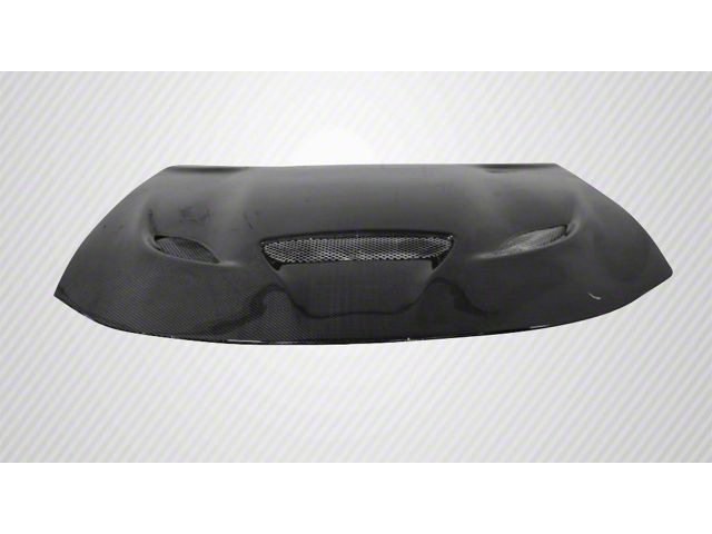Hellcat Style Hood; Carbon Fiber (15-21 Charger)