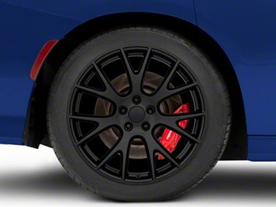 Hellcat Style Satin Black Wheel; Rear Only; 20x10.5; 25mm Offset (11-23 RWD Charger)