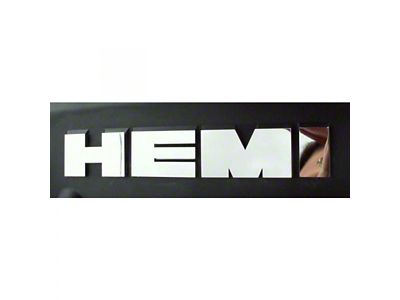 HEMI Engine Shroud Letters; Brushed (06-15 5.7L HEMI Charger)
