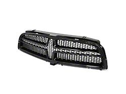 Honeycomb Mesh Cross Style Upper Replacement Grille; Black (12-14 Charger SRT8)