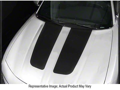 Hood Accent Decals Stripes; Gloss Red (15-18 Charger)