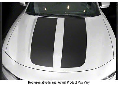 Hood Accent Decals Stripes; Gloss Red (15-18 Charger)