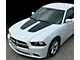Hood Accent or Blackout Decals Stripes; Gloss Black (11-14 Charger)